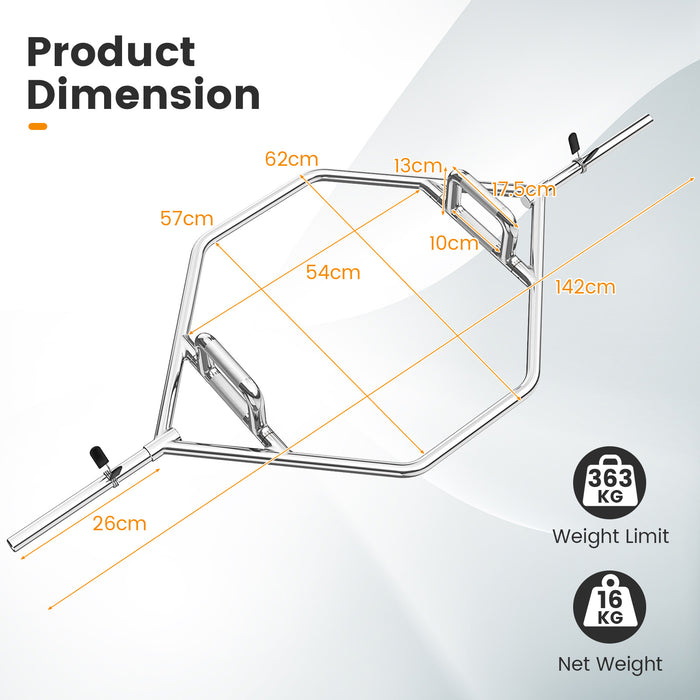 Olympic Hex Trap Bar with Flat or Raised Knurled Handles-