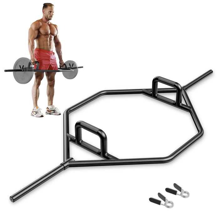 Olympic Hex Trap Bar with Flat or Raised Knurled Handles-