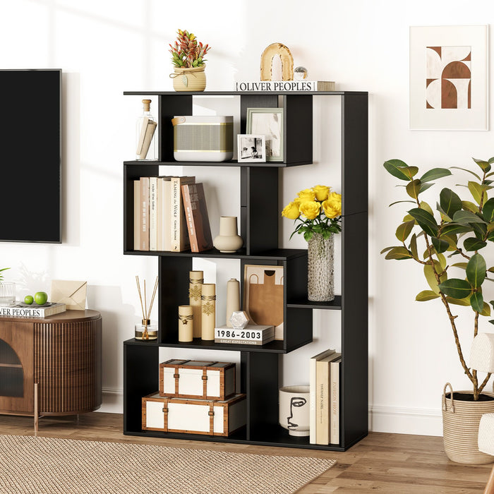 6-Cube Open-back Geometric Bookshelf with Anti-tip Kits-