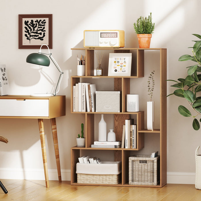 6-Cube Open-back Geometric Bookshelf with Anti-tip Kits-