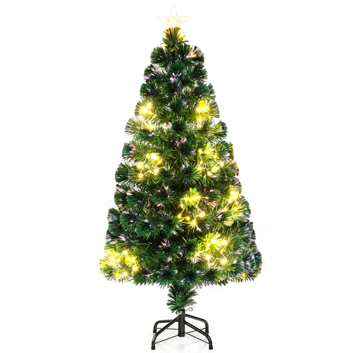 Optical Fiber Christmas Tree Pre-Lit Artificial Xmas Tree-