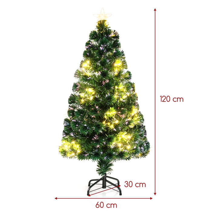 Optical Fiber Christmas Tree Pre-Lit Artificial Xmas Tree-