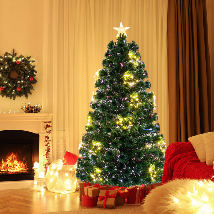 Optical Fiber Christmas Tree Pre-Lit Artificial Xmas Tree-