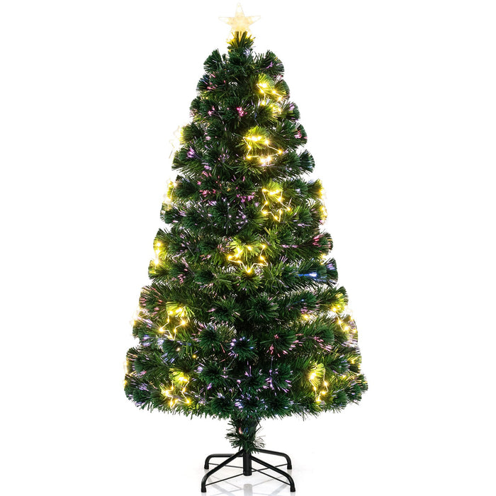Optical Fiber Christmas Tree Pre-Lit Artificial Xmas Tree-