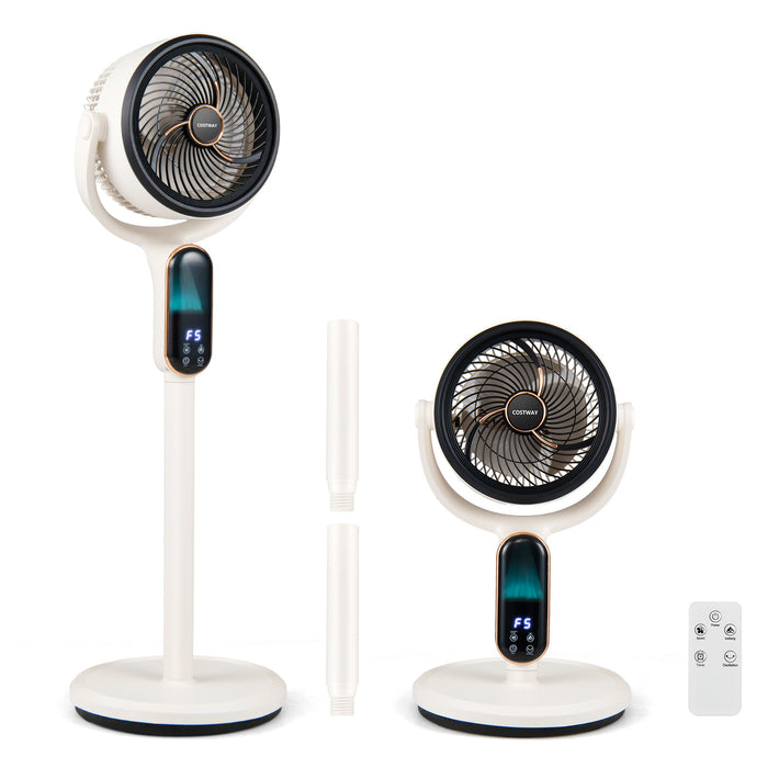 Oscillating Pedestal Fan Quiet Standing Fan with 8 Speeds-