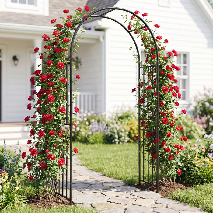 Outdoor Steel Arbor for Wedding Ceremony and Garden Lawn Party-