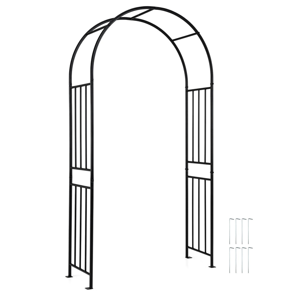 Outdoor Steel Arbor for Wedding Ceremony and Garden Lawn Party-