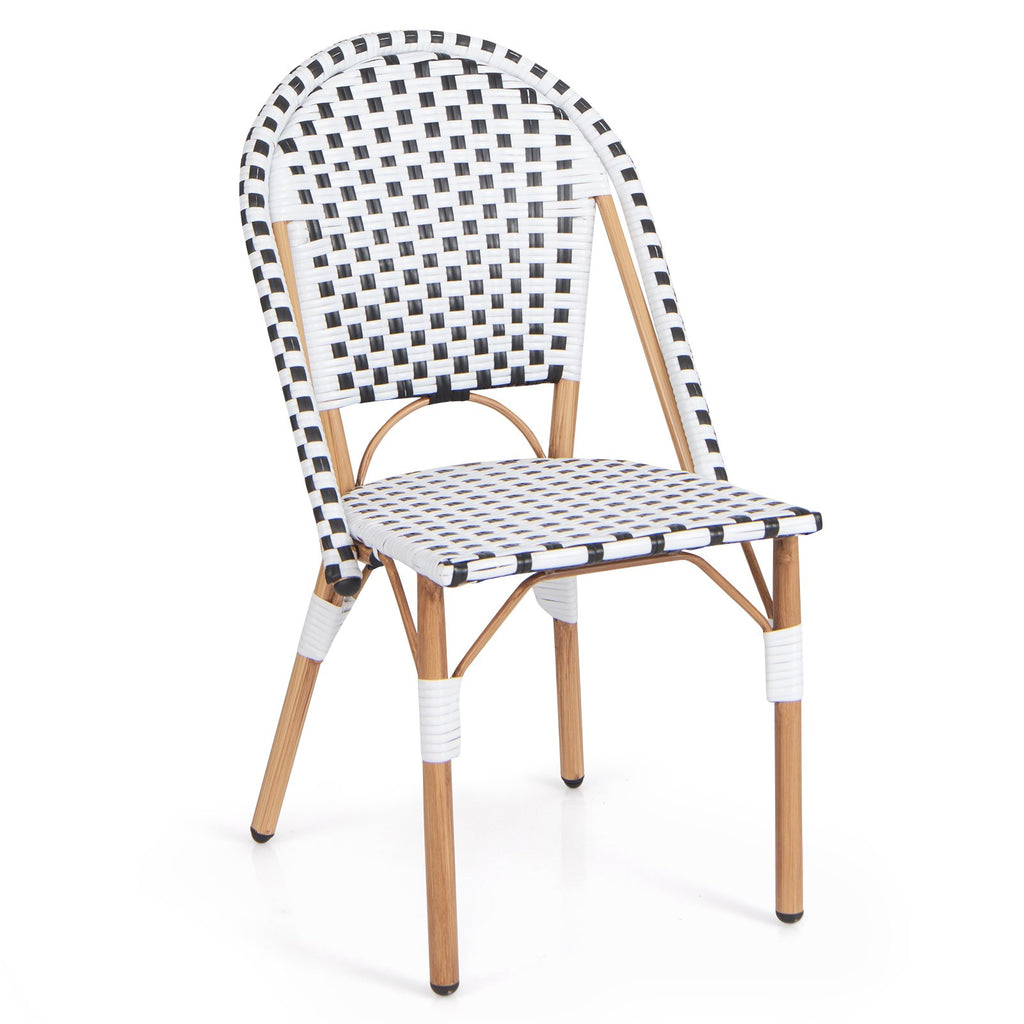 Outdoor Armless French Bistro Chair Set of 2-