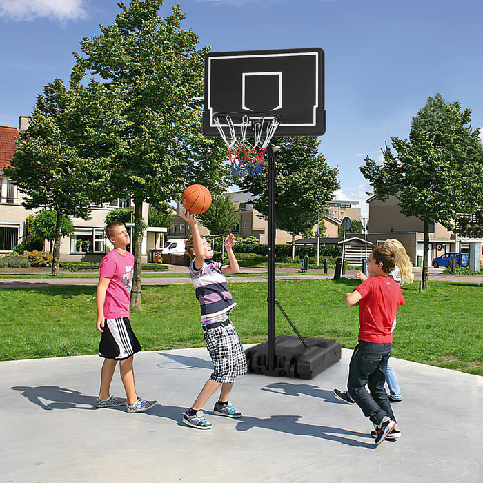 M Outdoor Sports - 2.7-3.2m Adjustable Basketball Hoop System with Fillable Base and Wheels - Ideal for Outdoor Recreation and Basketball Enthusiasts