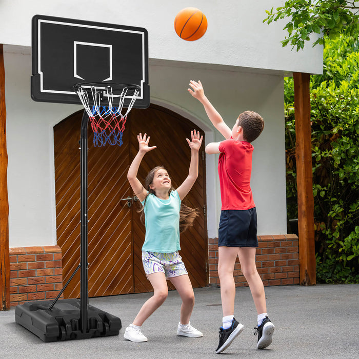 M Outdoor Sports - 2.7-3.2m Adjustable Basketball Hoop System with Fillable Base and Wheels - Ideal for Outdoor Recreation and Basketball Enthusiasts