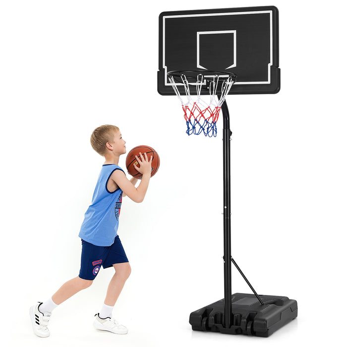 M Outdoor Sports - 2.7-3.2m Adjustable Basketball Hoop System with Fillable Base and Wheels - Ideal for Outdoor Recreation and Basketball Enthusiasts