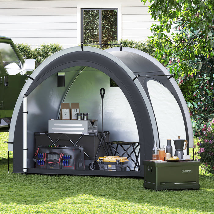 Outdoor Bike Cover Bicycle Tent with Water-proof Silver-