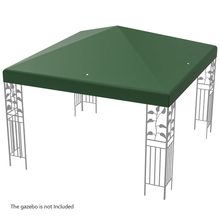Outdoor Patio Pavilion Cover with Hook and Loop Fastener-Dark Green