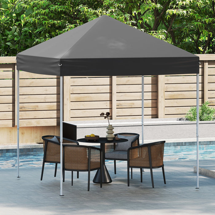 Outdoor Folding Pop-up Canopy with Adjustable Heights and Carrying Bag-White