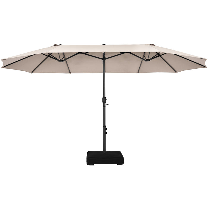 Double Sided Outdoor Umbrella with Crank Handle - 460 cm Diameter, Easy Deployment - Perfect Shade Solution for Outdoor Spaces