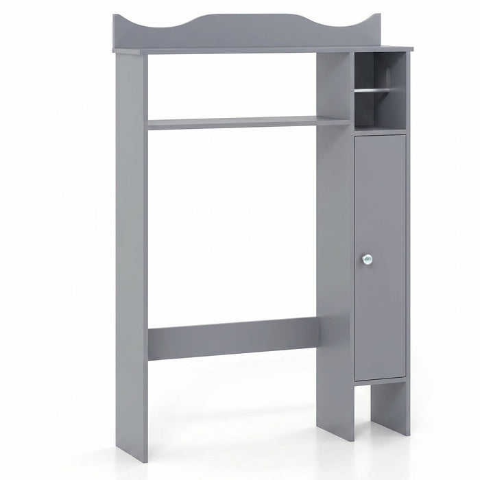 Over Toilet Storage Cabinet with Paper Holder and Removable Shelves for Bathroom-