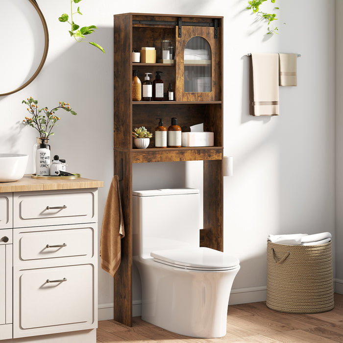 Over the Toilet Storage Cabinet with Toilet Paper Holder-