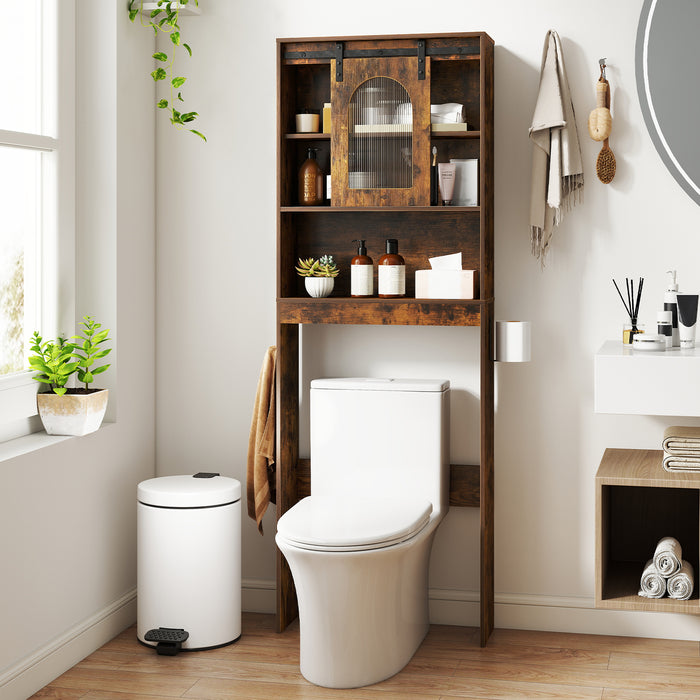 Over the Toilet Storage Cabinet with Toilet Paper Holder-