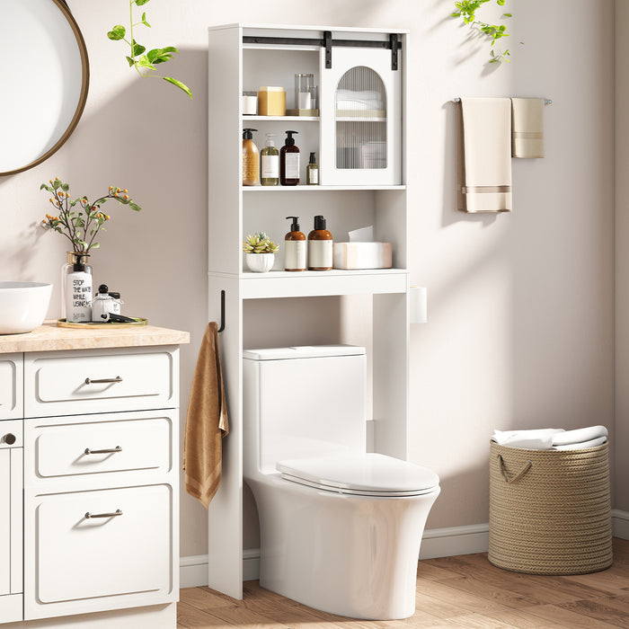 Over the Toilet Storage Cabinet with Toilet Paper Holder-