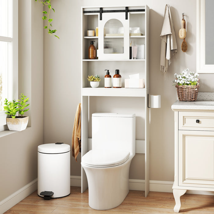 Over the Toilet Storage Cabinet with Toilet Paper Holder-