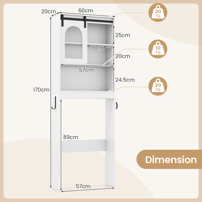 Over the Toilet Storage Cabinet with Toilet Paper Holder-
