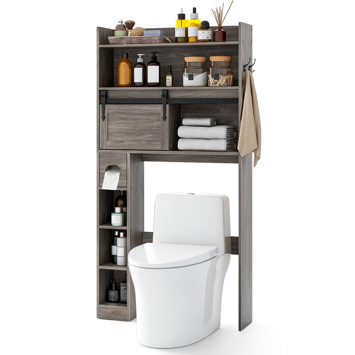 Over The Toilet Storage Cabinet Farmhouse Bathroom Organizer Toilet Rack-