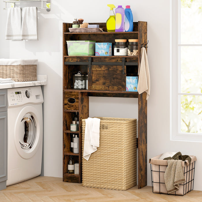 Over The Toilet Storage Cabinet Farmhouse Bathroom Organizer Toilet Rack-
