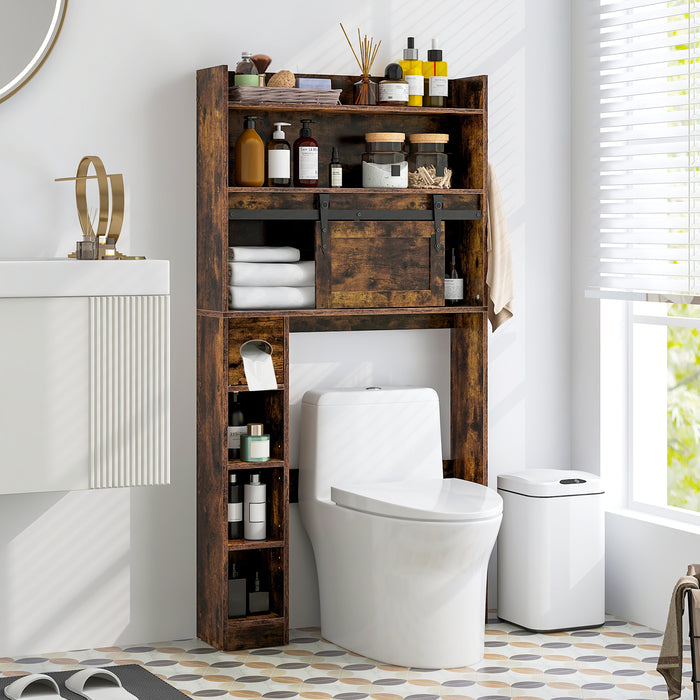 Over The Toilet Storage Cabinet Farmhouse Bathroom Organizer Toilet Rack-