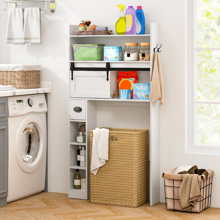 Over The Toilet Storage Cabinet Farmhouse Bathroom Organizer Toilet Rack-