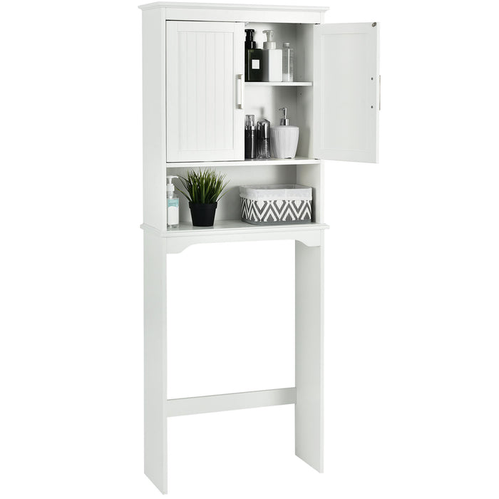 Over the Toilet Bathroom Storage Cabinet with 2 Doors and Adjustable Shelf