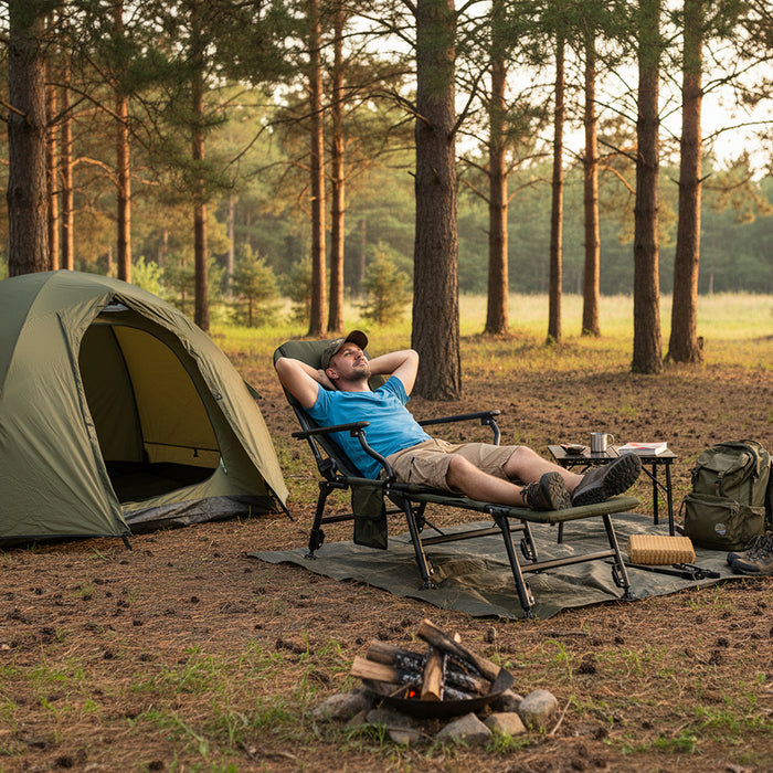 Oversized Foldable Fishing Chair for Adults All-Terrain Camping Chair-
