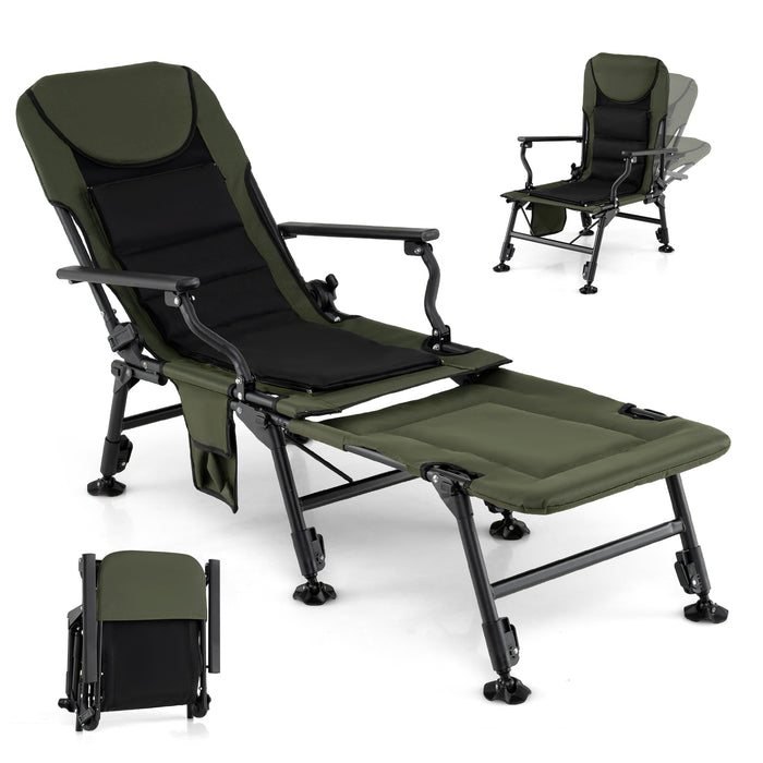 Oversized Foldable Fishing Chair for Adults All-Terrain Camping Chair-