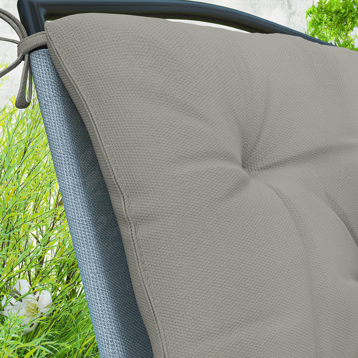 Outsunny Set of Two Outdoor Seat Cushions - Light Grey