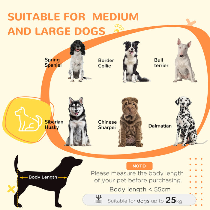 PawHut Dog Crate Furniture End Table, with Washable Cushion, Double Doors, for Medium/Large Dogs, Grey