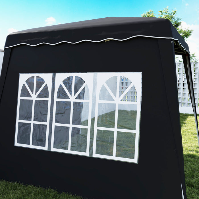 Outsunny 2.4 x 2.4m UV50+ Pop Up Gazebo - Black
