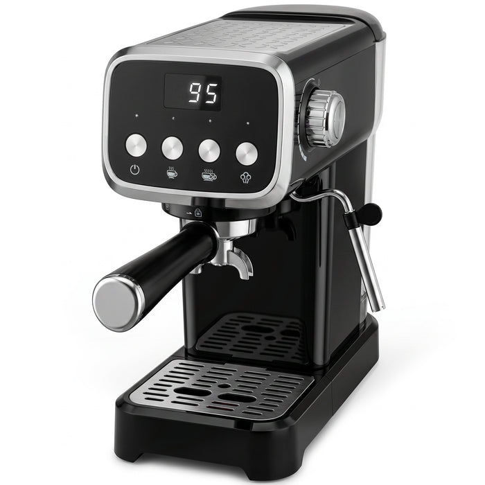 HOMCOM Espresso Machine, 20-Bar Cappuccino Coffee Maker with Frother Wand, 1.2 L Water Tank, Black