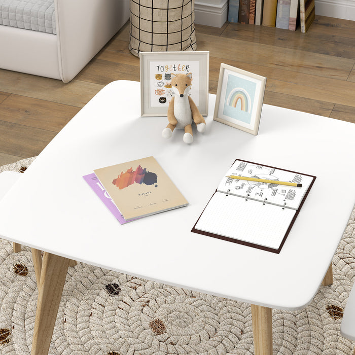 AIYAPLAY Kids Table and Chair Set, 3 Pieces Toddler Furniture Set for Playroom, Bedroom, Boys and Girls Aged 3-8 Years | Aosom UK