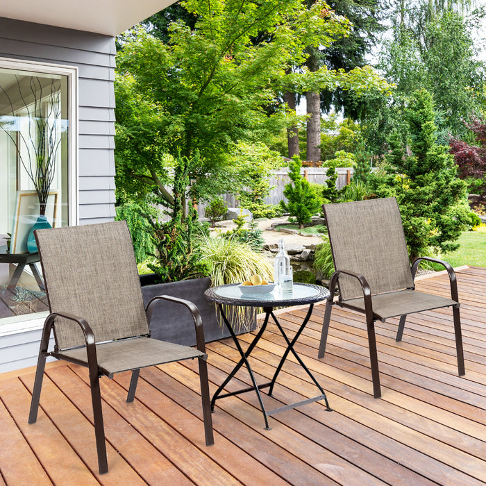 Patio Outdoor Camping Chairs Set - 2 Piece with Breathable Fabric - Ideal for Garden Relaxation and Adventurous Campers