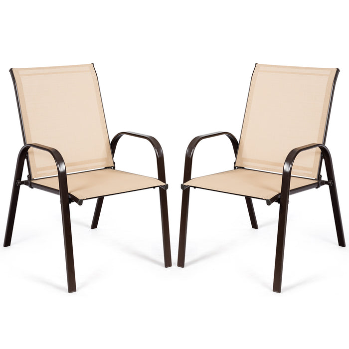 Patio Outdoor Camping Chairs Set - 2 Piece with Breathable Fabric - Ideal for Garden Relaxation and Adventurous Campers