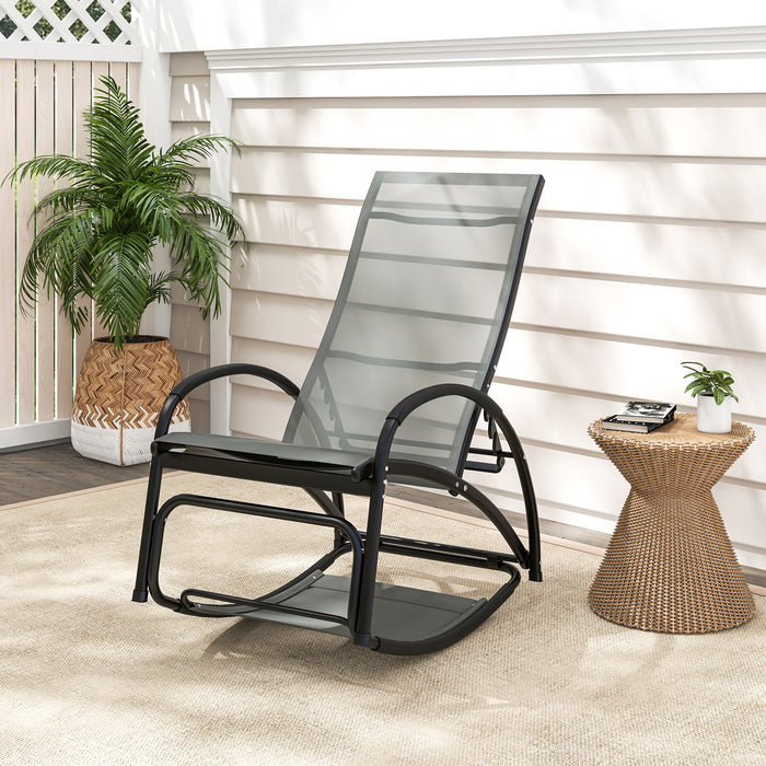 2-in-1 Outdoor Lounge Chair - 20° Rocking Angle Feature for Comfort and Relaxation - Perfect for Patio Use or Summer Getaways