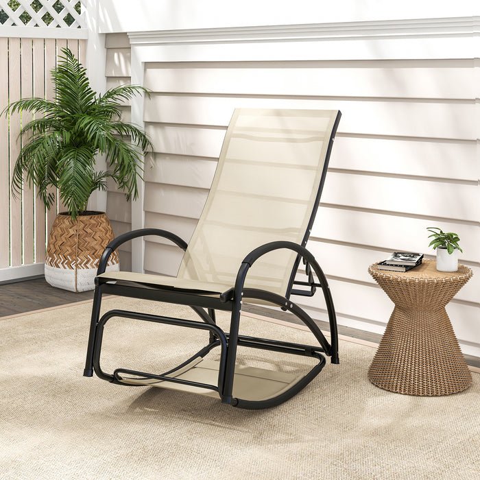 2-in-1 Outdoor Lounge Chair - 20° Rocking Angle Feature for Comfort and Relaxation - Perfect for Patio Use or Summer Getaways