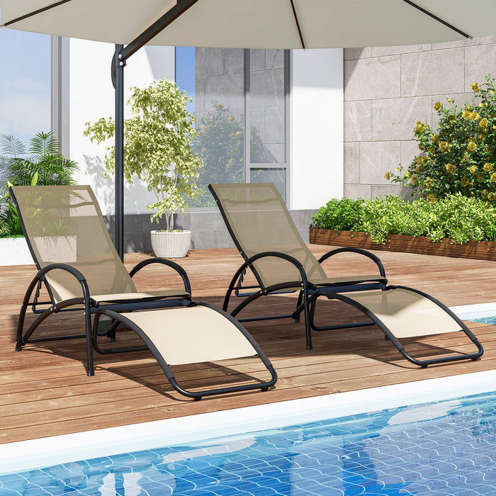2-in-1 Outdoor Lounge Chair - 20° Rocking Angle Feature for Comfort and Relaxation - Perfect for Patio Use or Summer Getaways