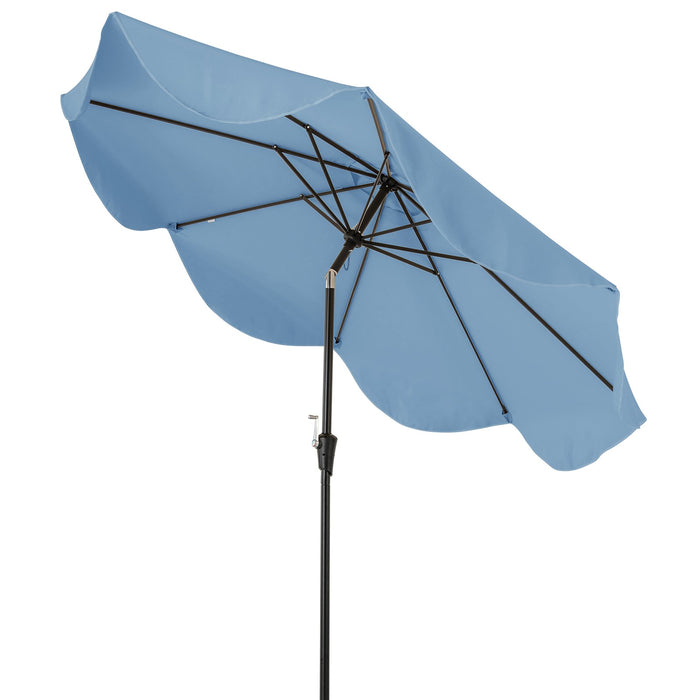 9 FT Patio Umbrella with Crank Handle and Push Button Tilt for Patio Garden Pool-