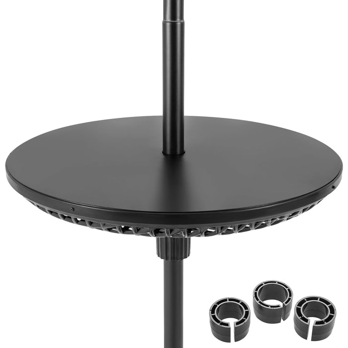 23” Patio Umbrella Table Tray Outdoor Round Adjustable Umbrella Table-