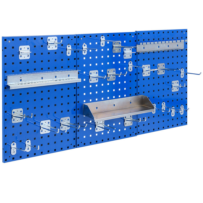 Wall-Mounted Pegboard Tool Organizing Kit with 28 PCS Hanging Accessories-