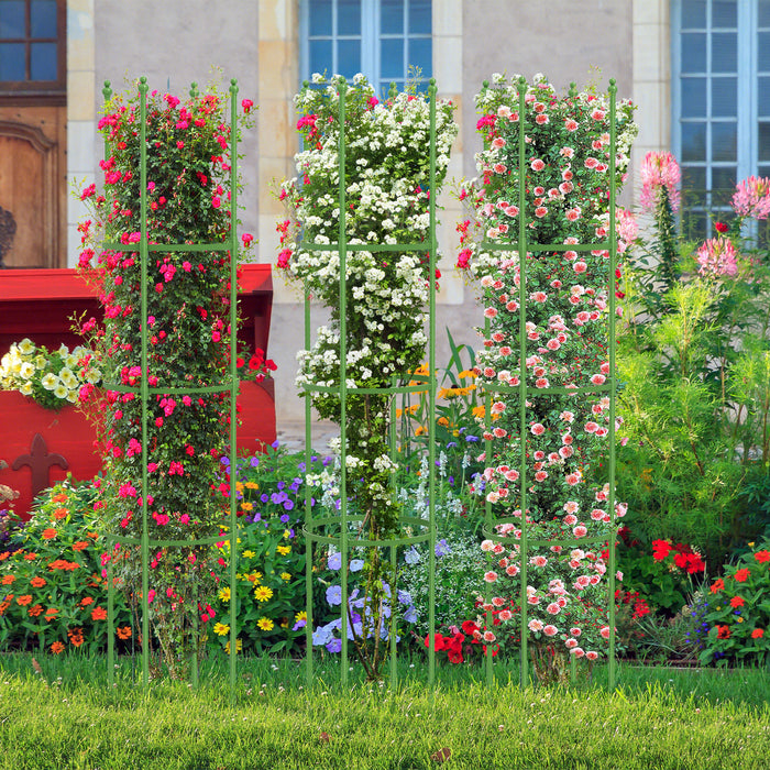 2-Pack 145 cm Tall Garden Plant Support Garden Trellis for Potted Plants-