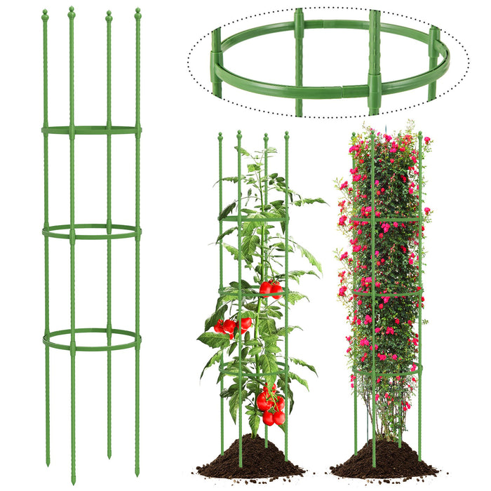 2-Pack 145 cm Tall Garden Plant Support Garden Trellis for Potted Plants-