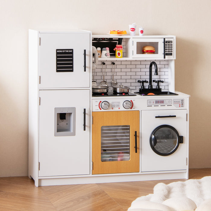 Play Kitchen Toy Set with Oven and Washing Machine for Aged 3+ Years Old-
