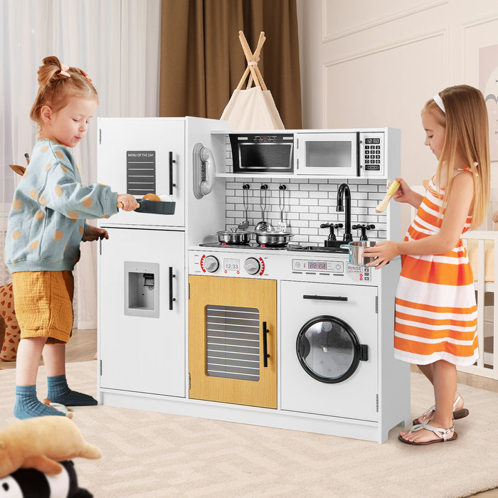 Play Kitchen Toy Set with Oven and Washing Machine for Aged 3+ Years Old-