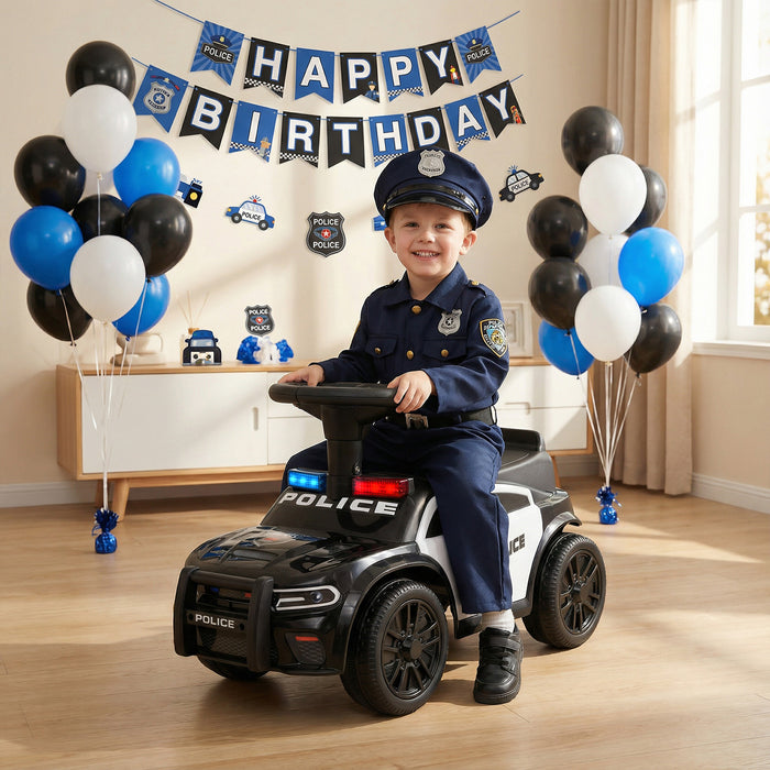 Police Kids Push Ride on Car with Steering Wheel and Siren Sounds for Kids Aged 18M+-